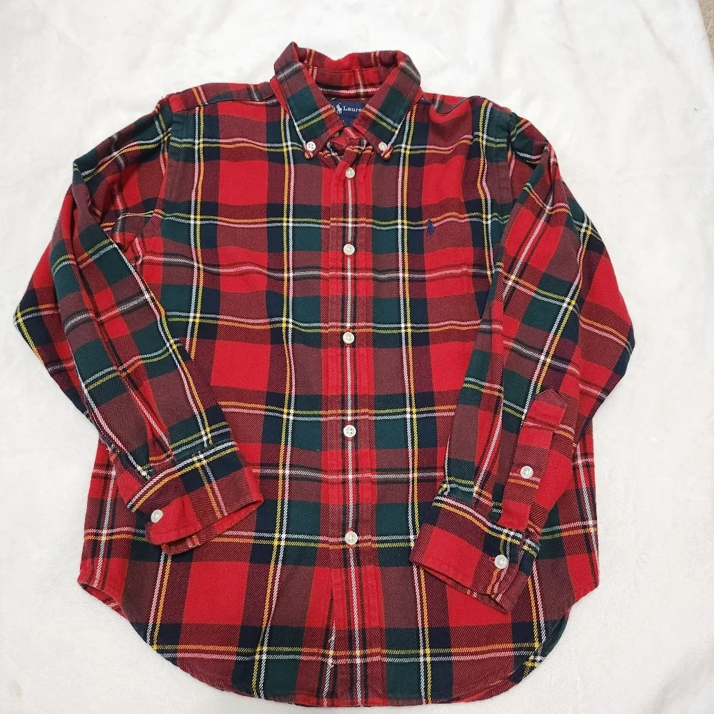 Ralph Lauren Polo Plaid Flannel Button Down Shirt